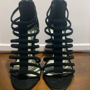Nine West black Suede Gladiator Sandals